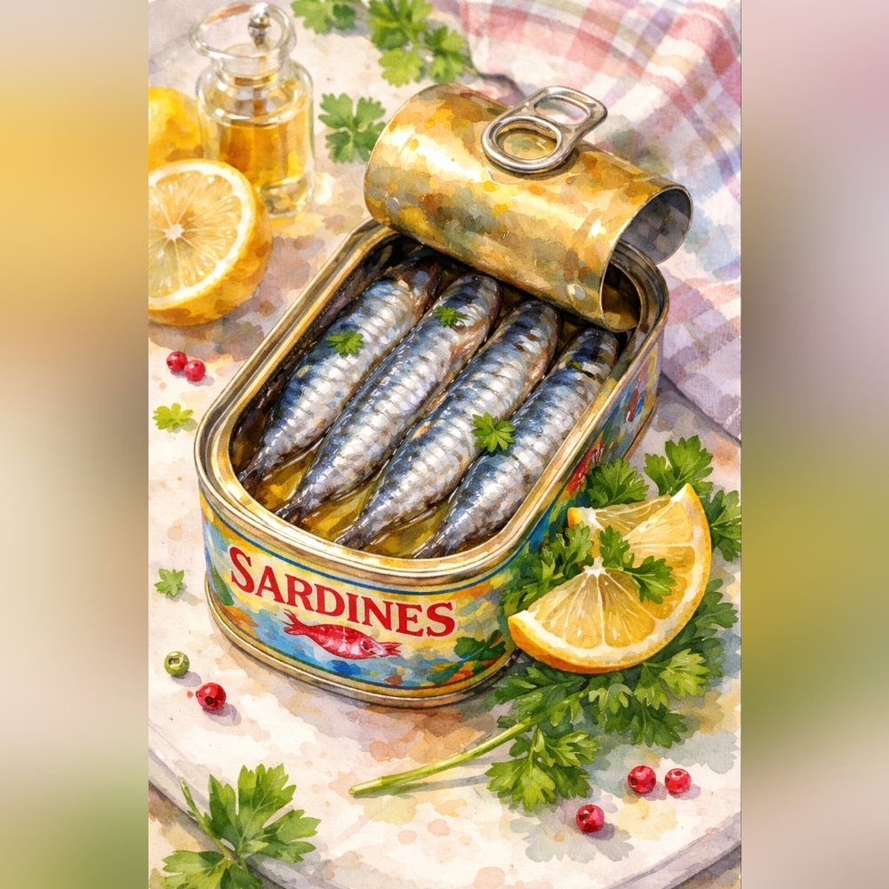 Colorful Sardine Tin Art Print